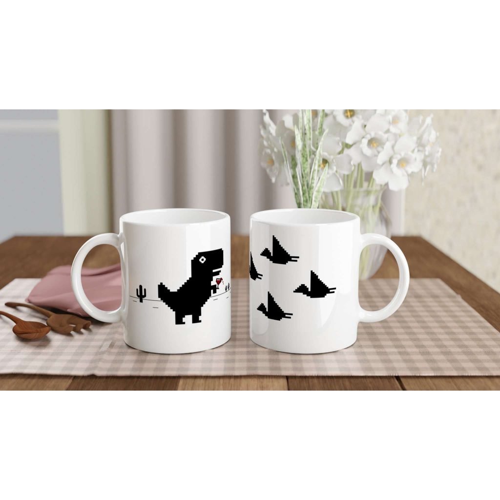 t-rex spillin' coffee mugs for when you're not drinking wine.