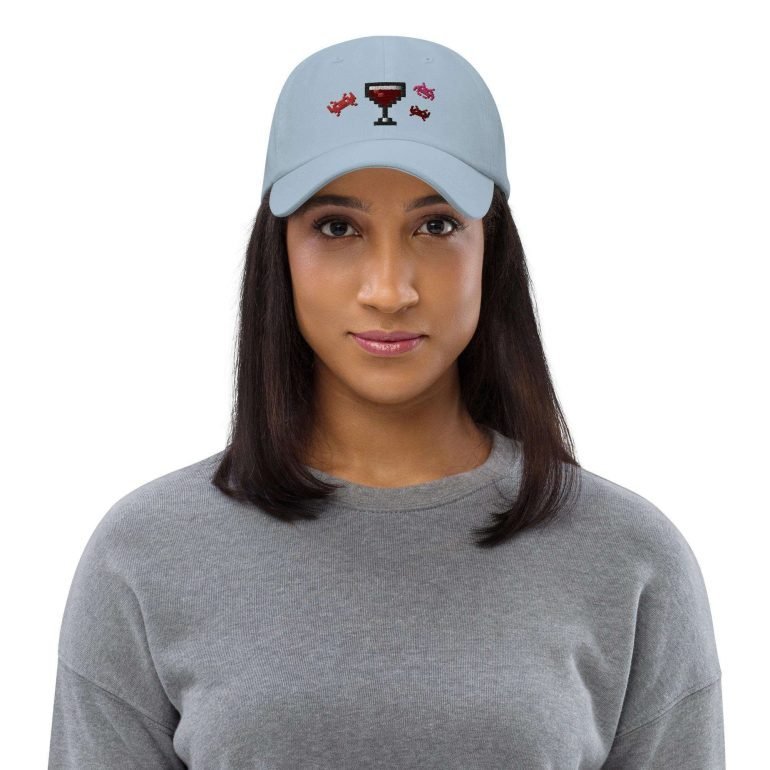 wine invaders dad hat woman front